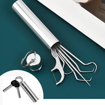 🔥 50% OFF Today! Reusable Stainless Steel Toothpick Set 🦷 Durable & Hygienic