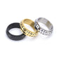 Titanium Steel Viking Rune Rotating Ring