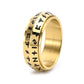 Titanium Steel Viking Rune Rotating Ring