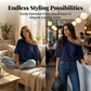 👕 LIMITED-TIME 50% OFF! ✨ Women's Off-Shoulder T-Shirt – Casual, Cotton, Drop Shoulder, Relaxe