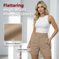 Women's High-Waist Pleated Shorts