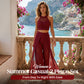 Elegant Lace Top & Split Wide-Leg Pants Set