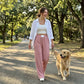 Woman's Ice Silk High Waist Slimming Pants