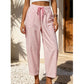 Women's Striped Cropped Lounge Pants
