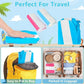 Colorful Striped Inflatable Pool Float with Inflator