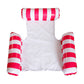 Colorful Striped Inflatable Pool Float with Inflator
