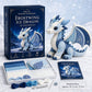 DIY Ice Dragon Felt Patchwork Kit Arctic Winter Guardian Sewing Set