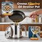 Stainless Steel Oil Strainer Pot with Lid