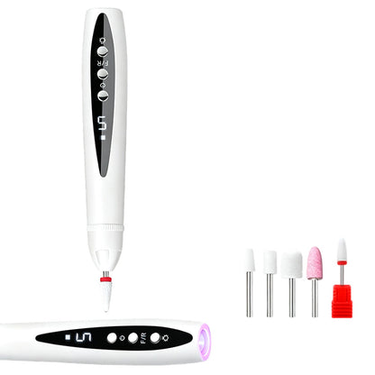 2-in-1 Electric Nail Drill with UV Gel Light Portable Manicure Pedicure Kit