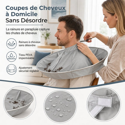 💈 Hair Cutting Cape with Hair Catcher – Mess-free, Waterproof, Foldable ✨